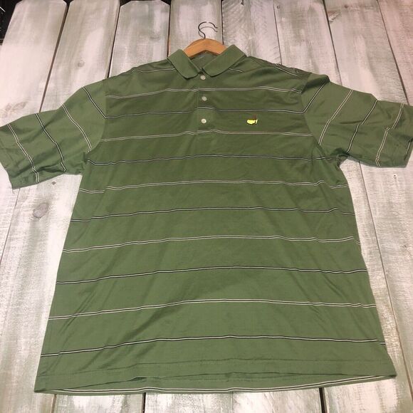Amen Corner Other - Masters Amen Corner Men's L Green Short Sleeve Pima Cotton Button Golf Polo